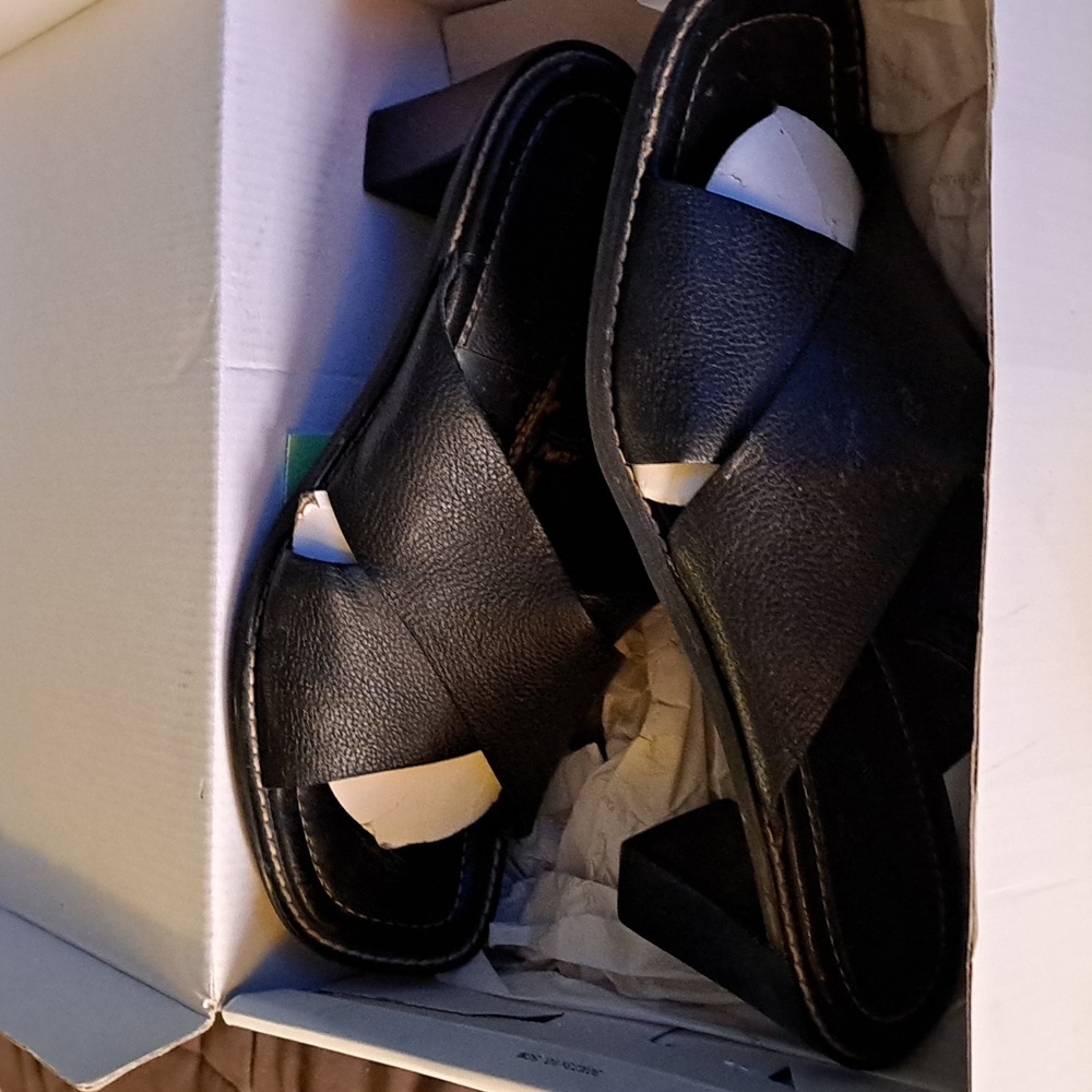 Black heels sandals size 10 only been worn 2 times